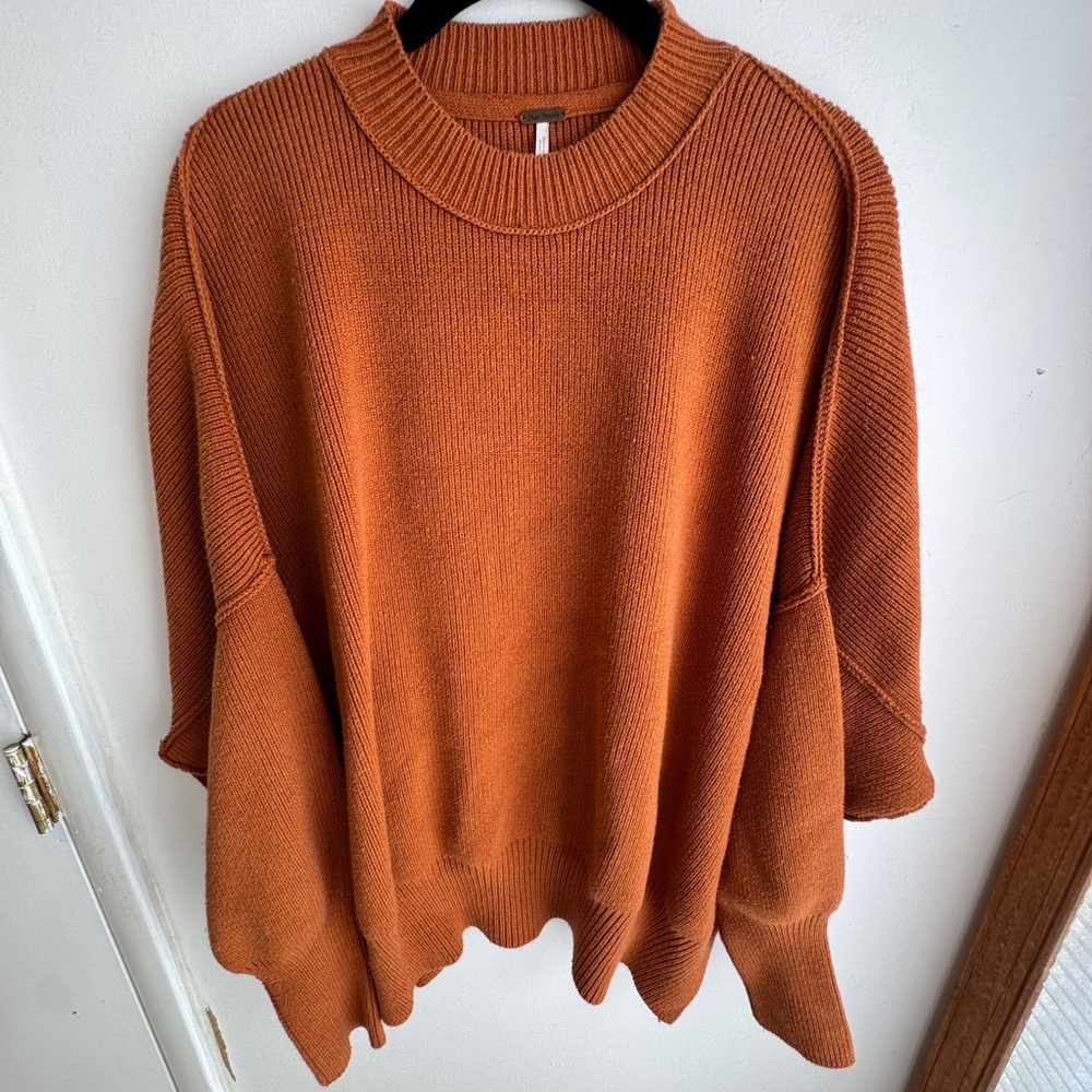 Free People Warm Rust Sweater
